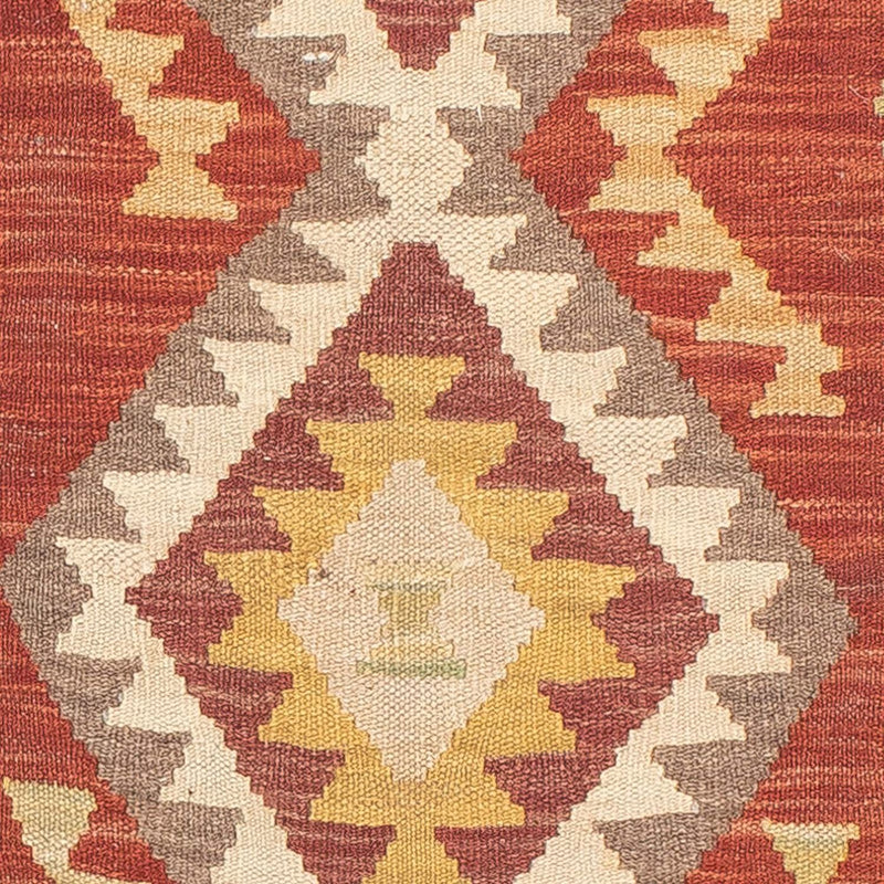 Runner Kelim Carpet - Splash - 200 x 66 cm - röd