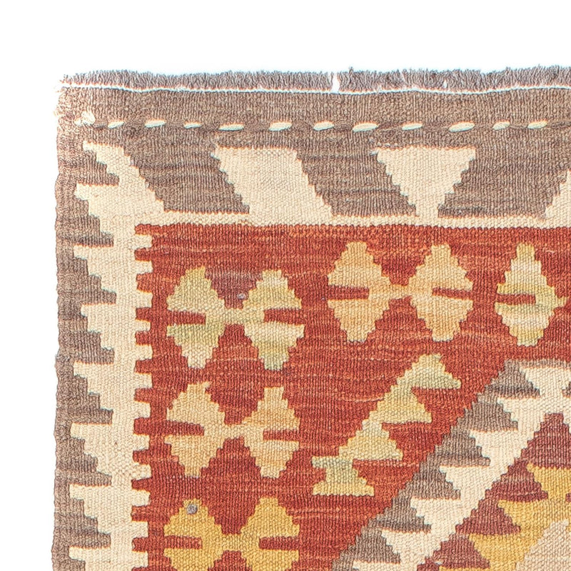 Runner Kelim Carpet - Splash - 200 x 66 cm - röd