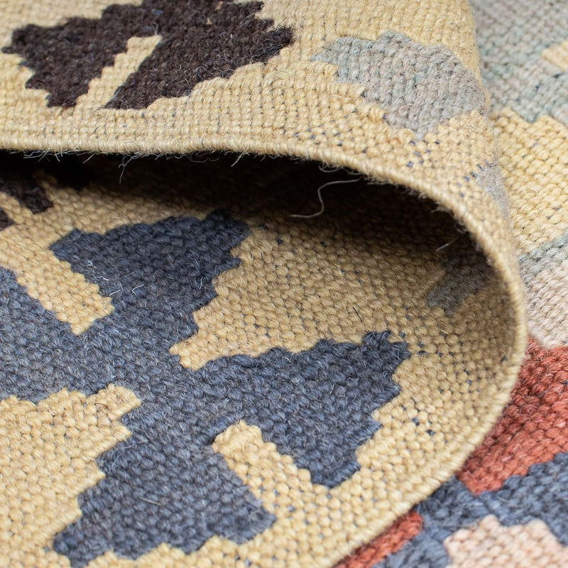 Runner Kelim Carpet - Splash - 198 x 63 cm - beige