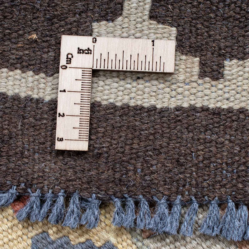 Runner Kelim Carpet - Splash - 198 x 63 cm - beige