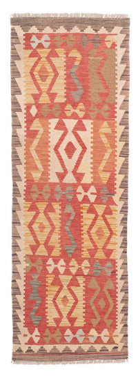 Runner Kelim Carpet - Splash - 186 x 68 cm - röd