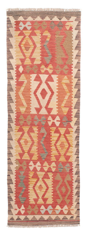 Runner Kelim Carpet - Splash - 186 x 68 cm - röd
