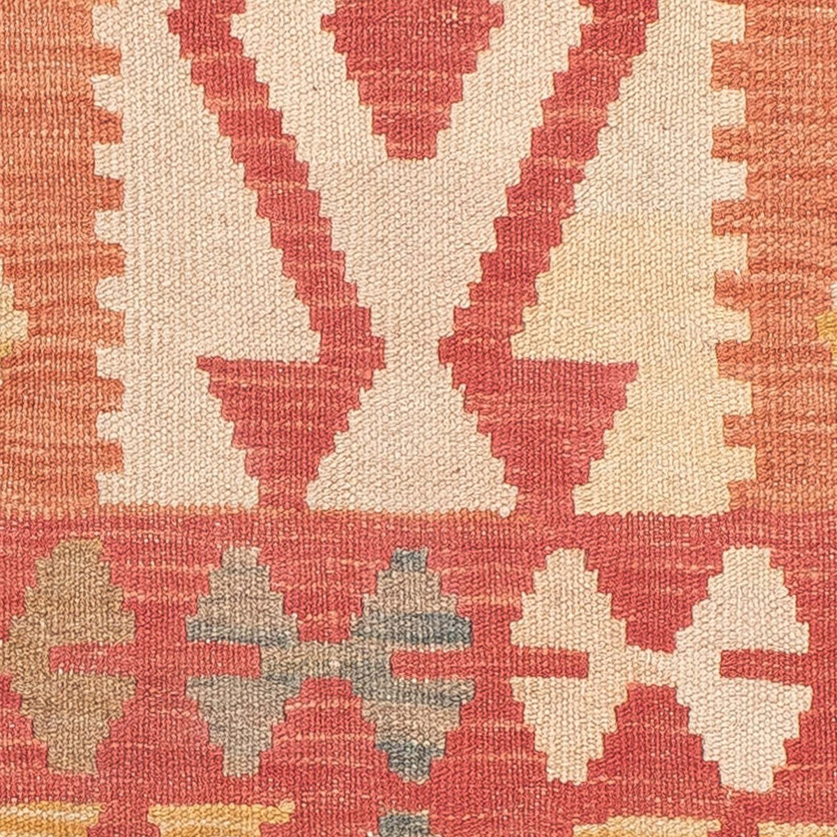 Runner Kelim Carpet - Splash - 186 x 68 cm - röd