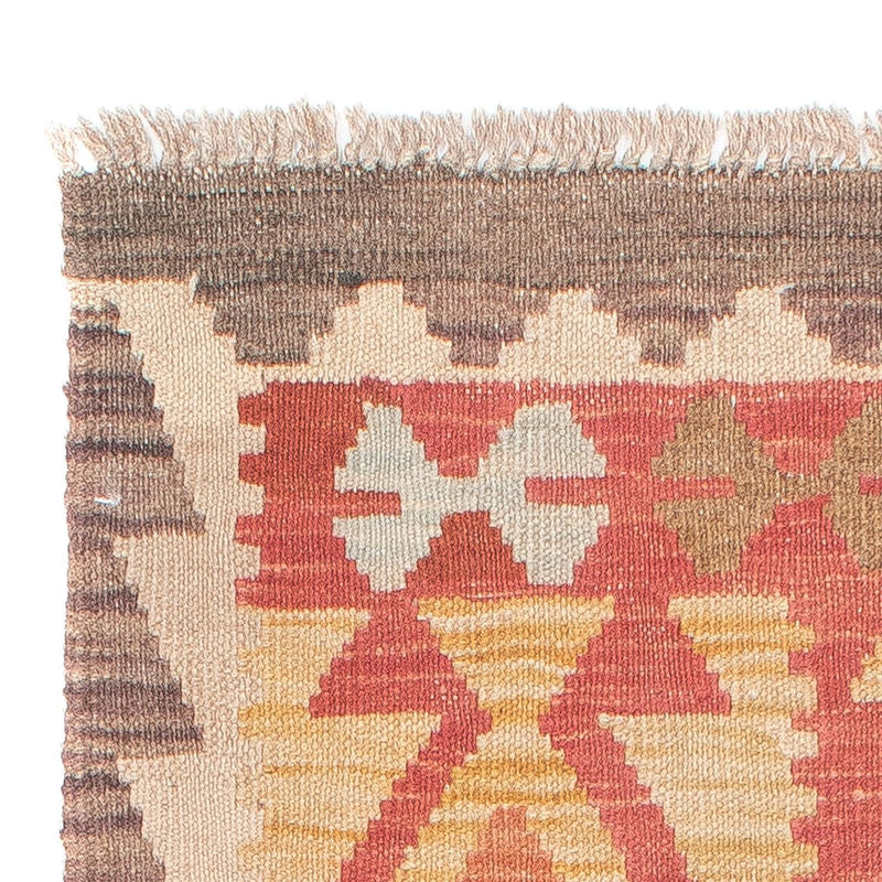 Runner Kelim Carpet - Splash - 186 x 68 cm - röd