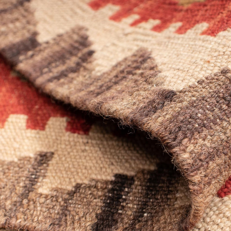 Runner Kelim Carpet - Splash - 186 x 68 cm - röd