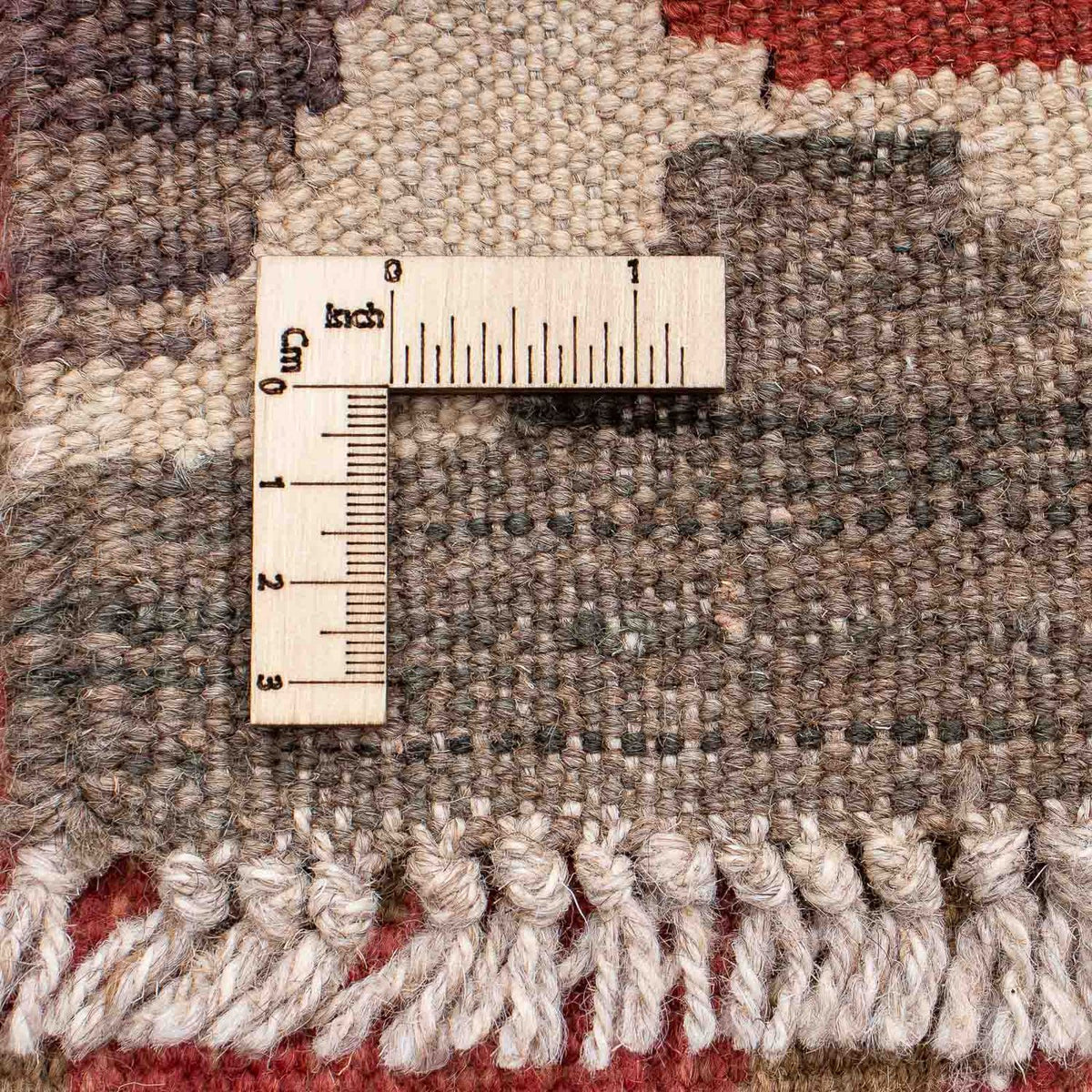 Runner Kelim Carpet - Splash - 186 x 68 cm - röd