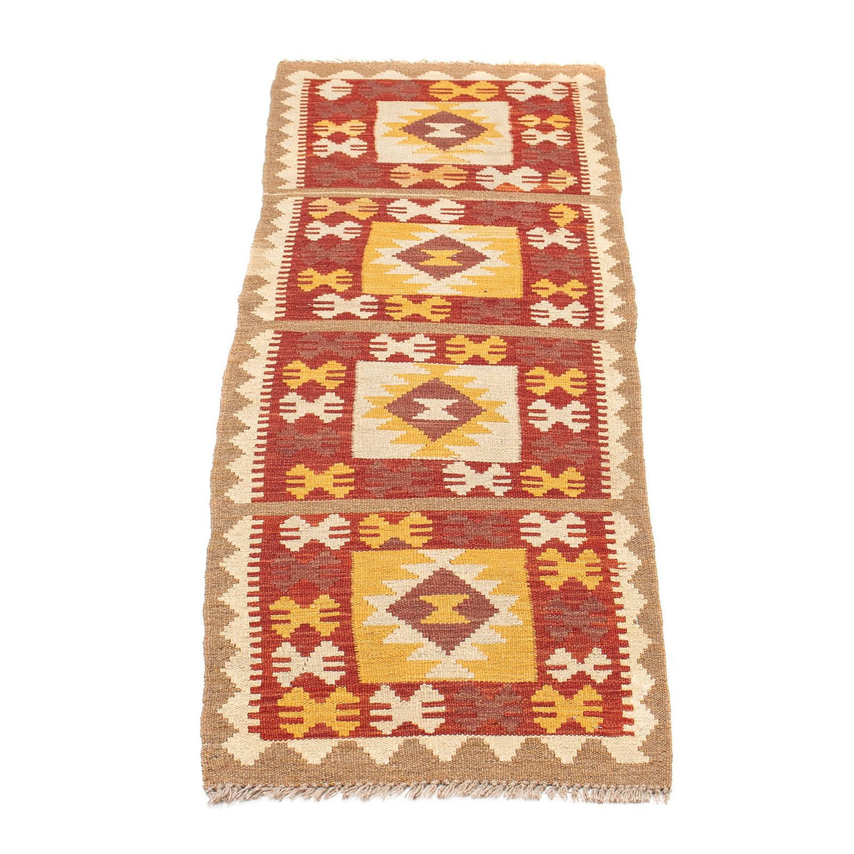 Runner Kelim Carpet - Splash - 195 x 50 cm - flerfärgad