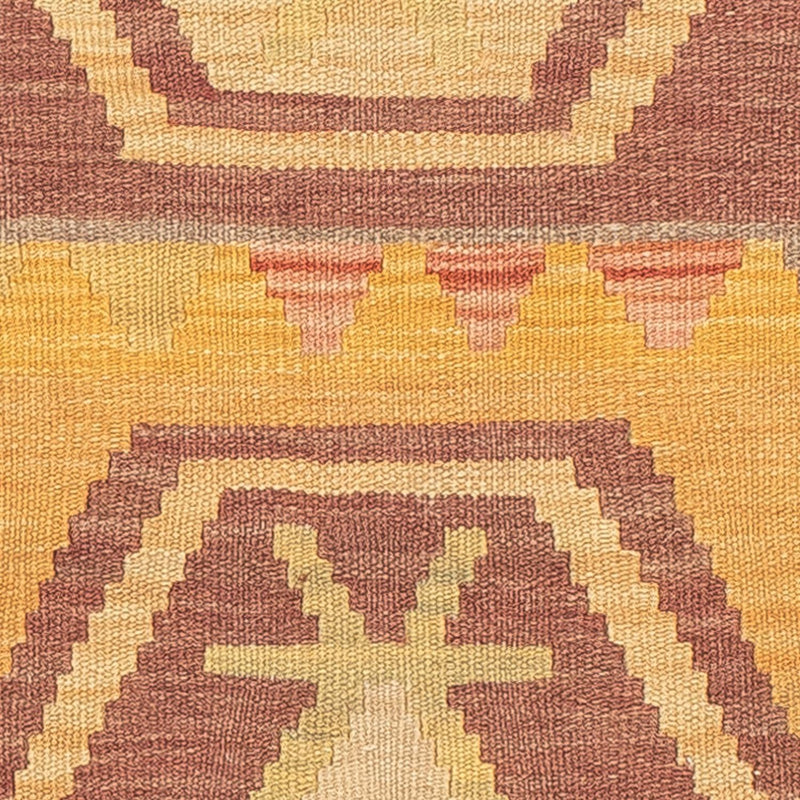 Runner Kelim Carpet - Splash - 191 x 52 cm - guld