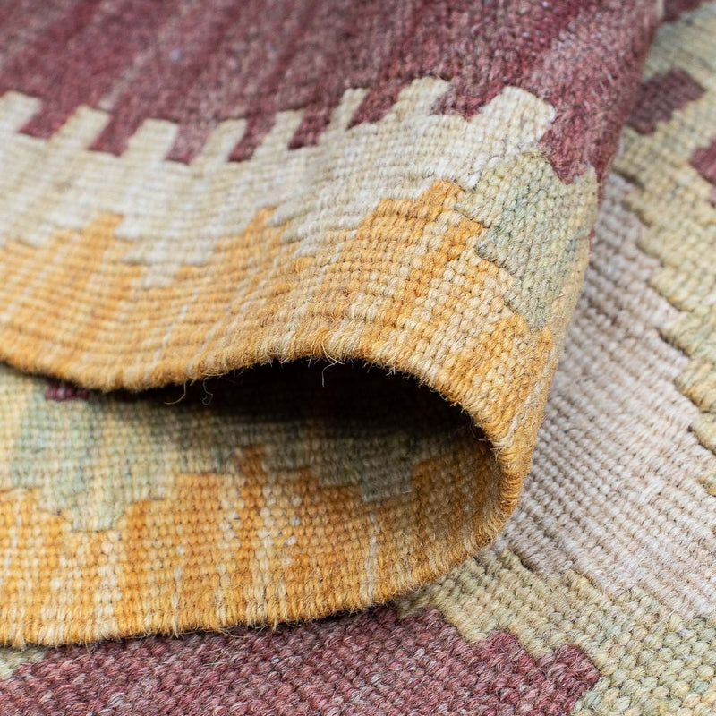 Runner Kelim Carpet - Splash - 191 x 52 cm - guld