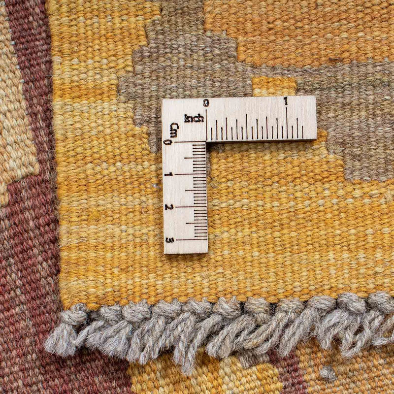 Runner Kelim Carpet - Splash - 191 x 52 cm - guld