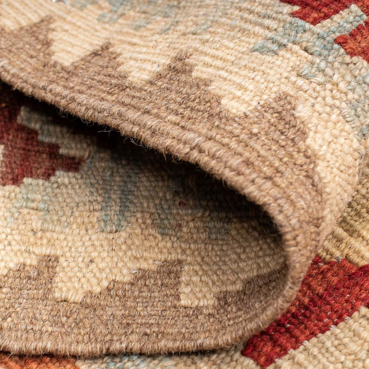 Runner Kelim Carpet - Splash - 191 x 60 cm - ljusbrun