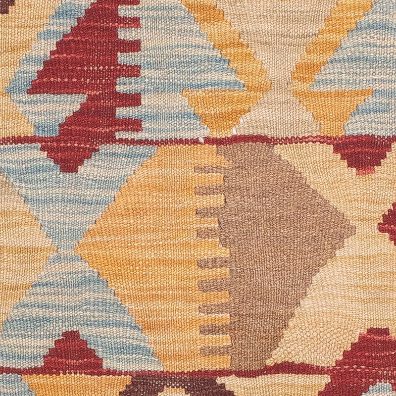 Runner Kelim Carpet - Splash - 203 x 68 cm - ljusbrun