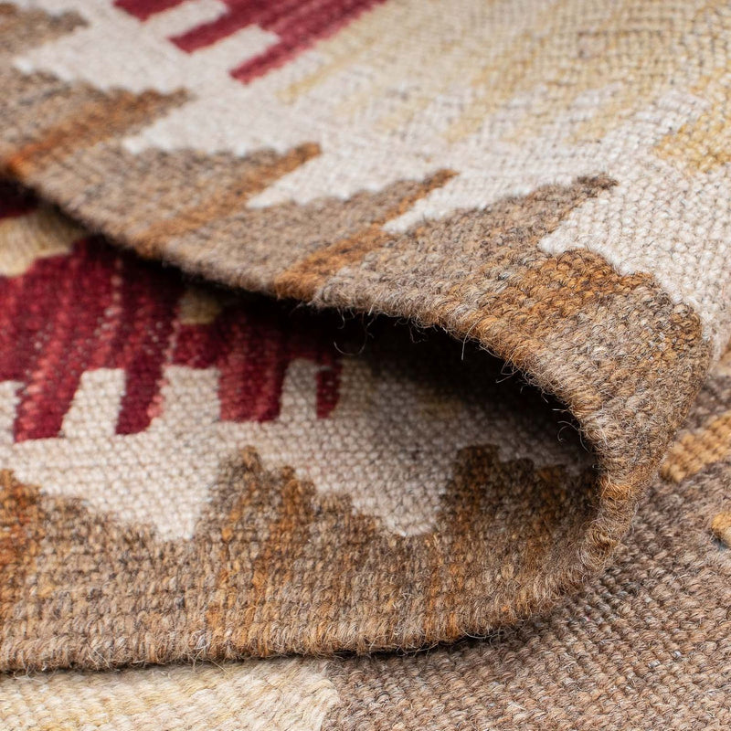 Runner Kelim Carpet - Splash - 203 x 68 cm - ljusbrun