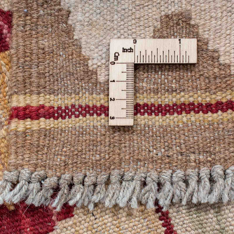 Runner Kelim Carpet - Splash - 203 x 68 cm - ljusbrun