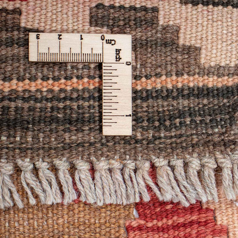 Runner Kelim Carpet - Splash - 384 x 75 cm - röd