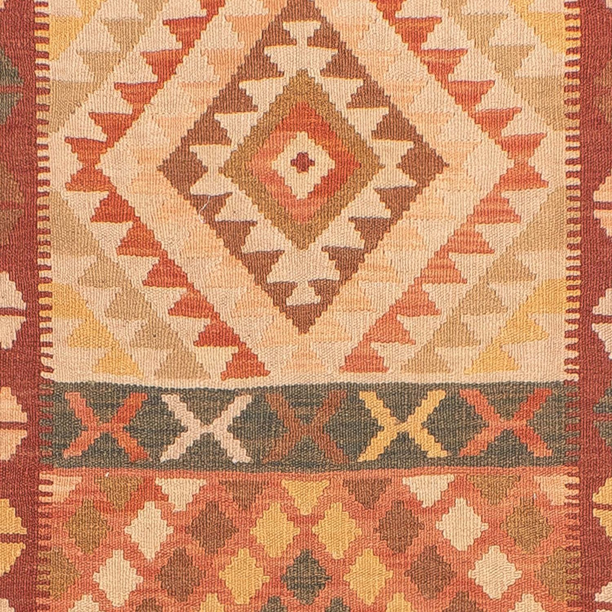 Runner Kelim Carpet - Splash - 397 x 95 cm - flerfärgad