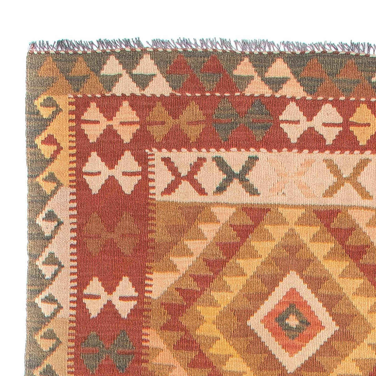 Runner Kelim Carpet - Splash - 397 x 95 cm - flerfärgad