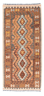 Runner Kelim Carpet - orientalisk matta - 199 x 88 cm - ljusbrun