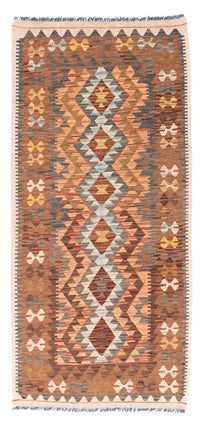Runner Kelim Carpet - orientalisk matta - 199 x 88 cm - ljusbrun