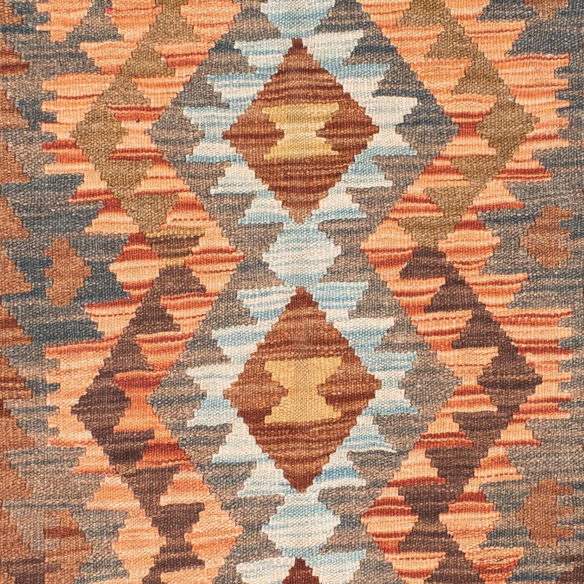 Runner Kelim Carpet - orientalisk matta - 199 x 88 cm - ljusbrun