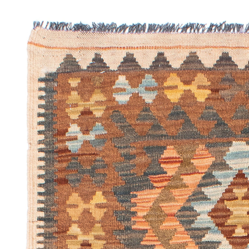 Runner Kelim Carpet - orientalisk matta - 199 x 88 cm - ljusbrun