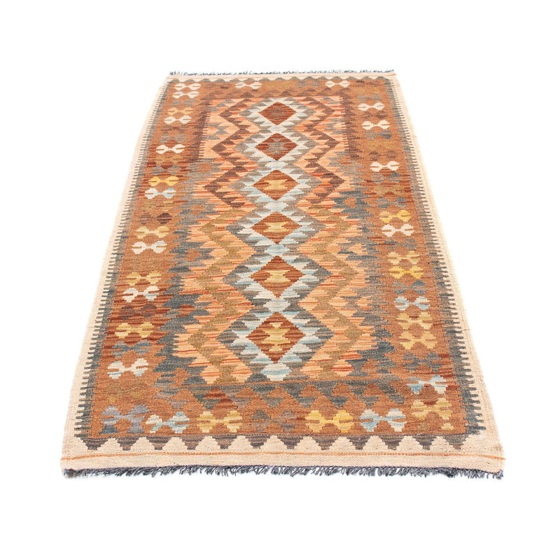 Runner Kelim Carpet - orientalisk matta - 199 x 88 cm - ljusbrun