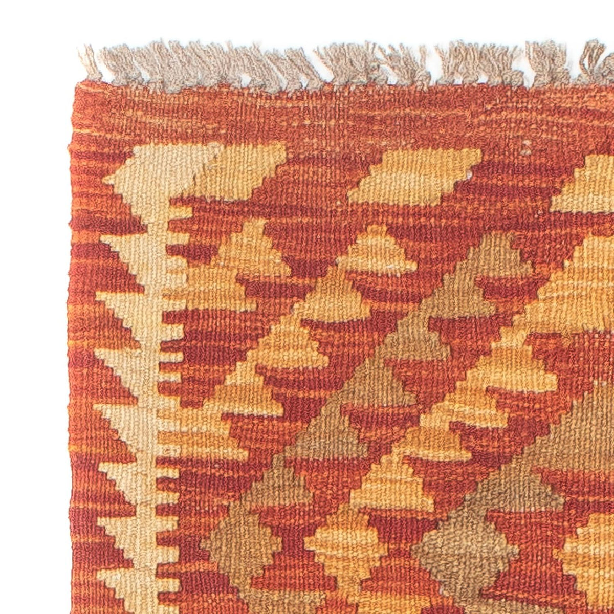 Runner Kelim Carpet - Splash - 190 x 47 cm - röd