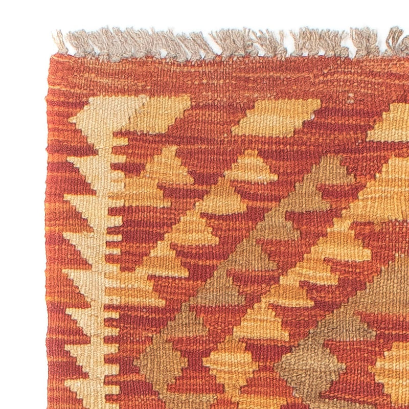 Runner Kelim Carpet - Splash - 190 x 47 cm - röd