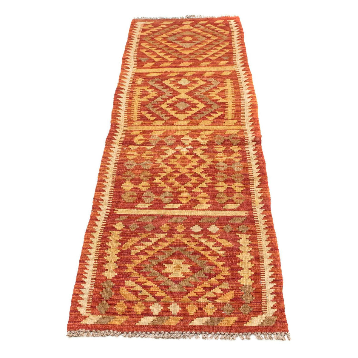 Runner Kelim Carpet - Splash - 190 x 47 cm - röd