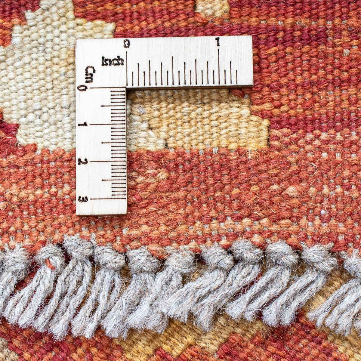 Runner Kelim Carpet - Splash - 190 x 47 cm - röd