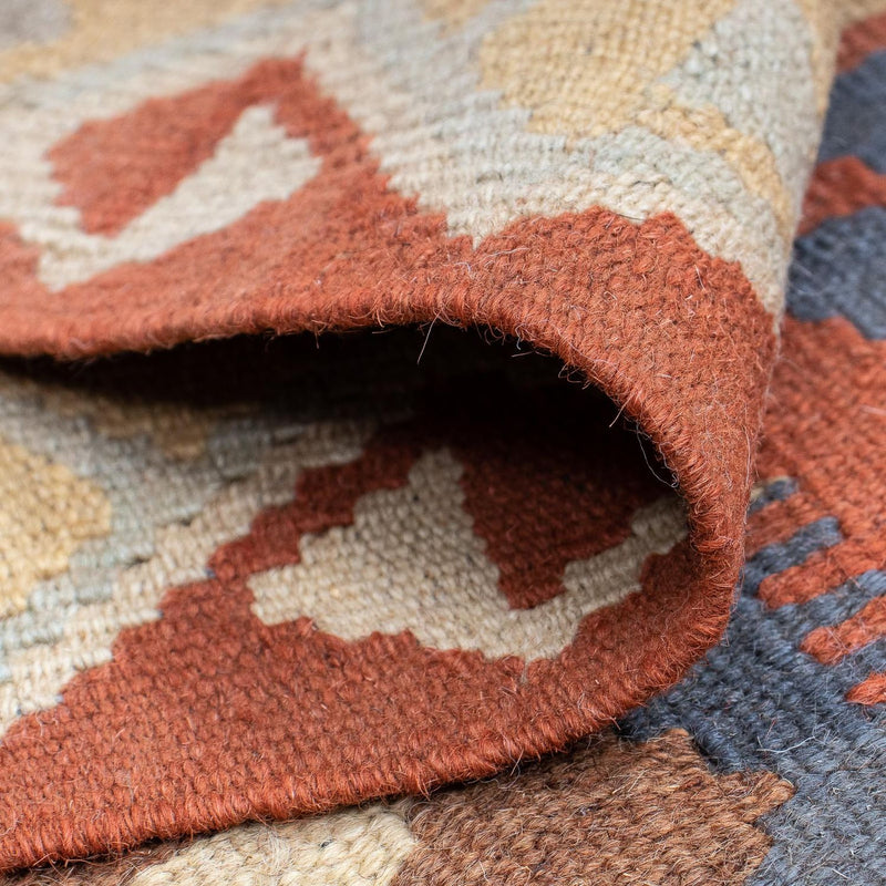 Runner Kelim Carpet - Splash - 182 x 61 cm - rost