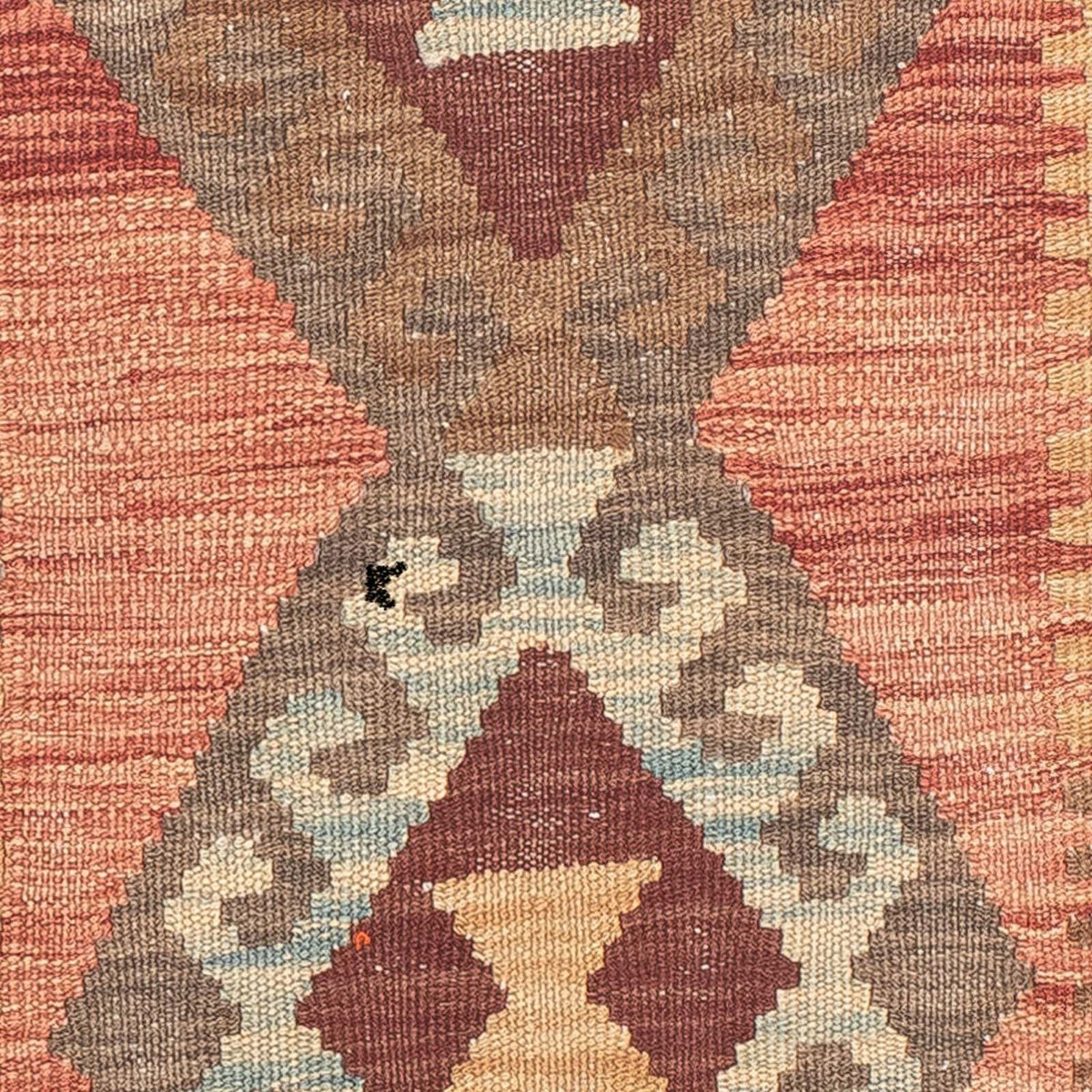 Runner Kelim Carpet - Splash - 202 x 67 cm - ljusröd