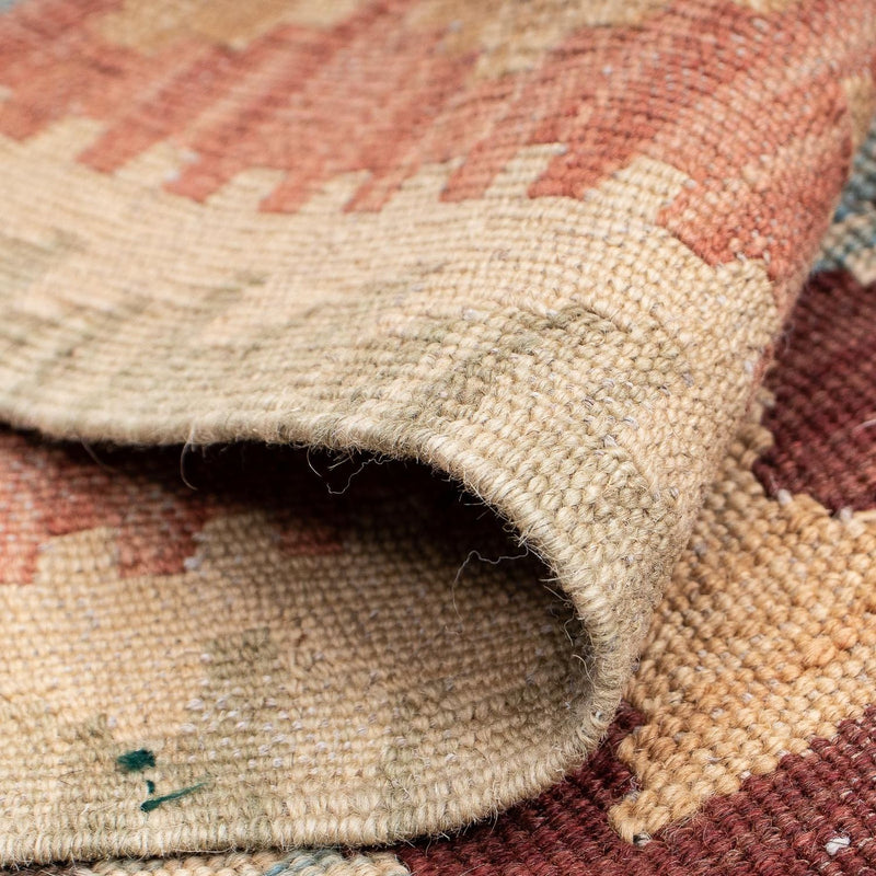 Runner Kelim Carpet - Splash - 202 x 67 cm - ljusröd