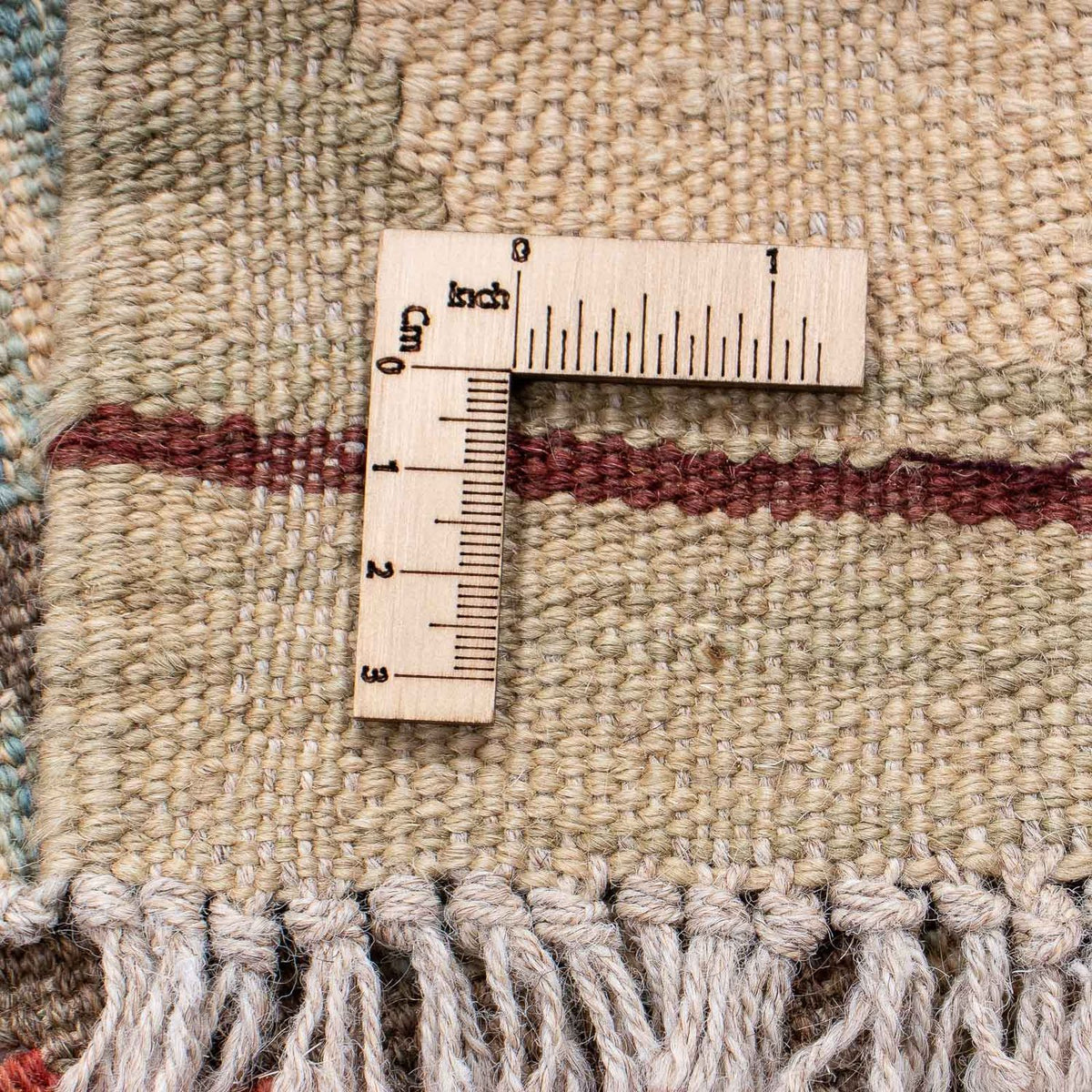 Runner Kelim Carpet - Splash - 202 x 67 cm - ljusröd