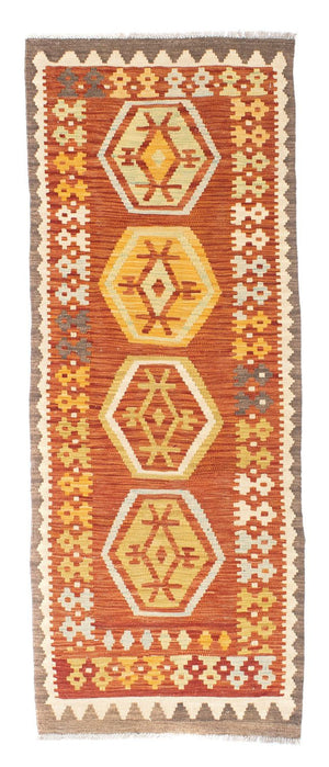 Runner Kelim Carpet - orientalisk matta - 191 x 72 cm - rost
