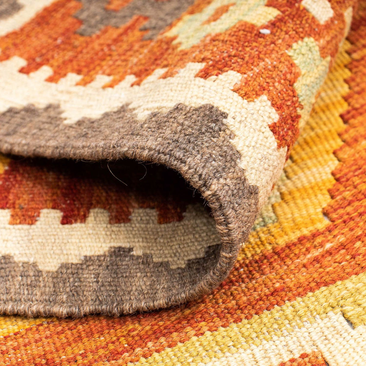 Runner Kelim Carpet - orientalisk matta - 191 x 72 cm - rost