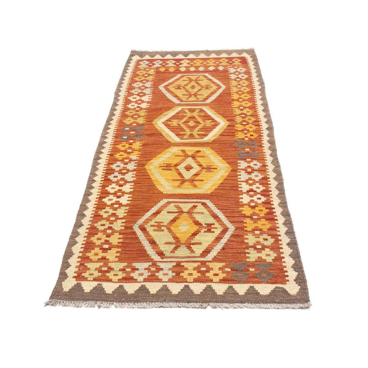 Runner Kelim Carpet - orientalisk matta - 191 x 72 cm - rost