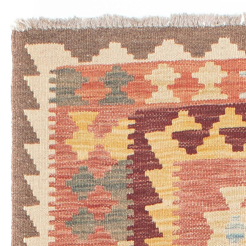 Runner Kelim Carpet - Splash - 200 x 65 cm - ljusröd