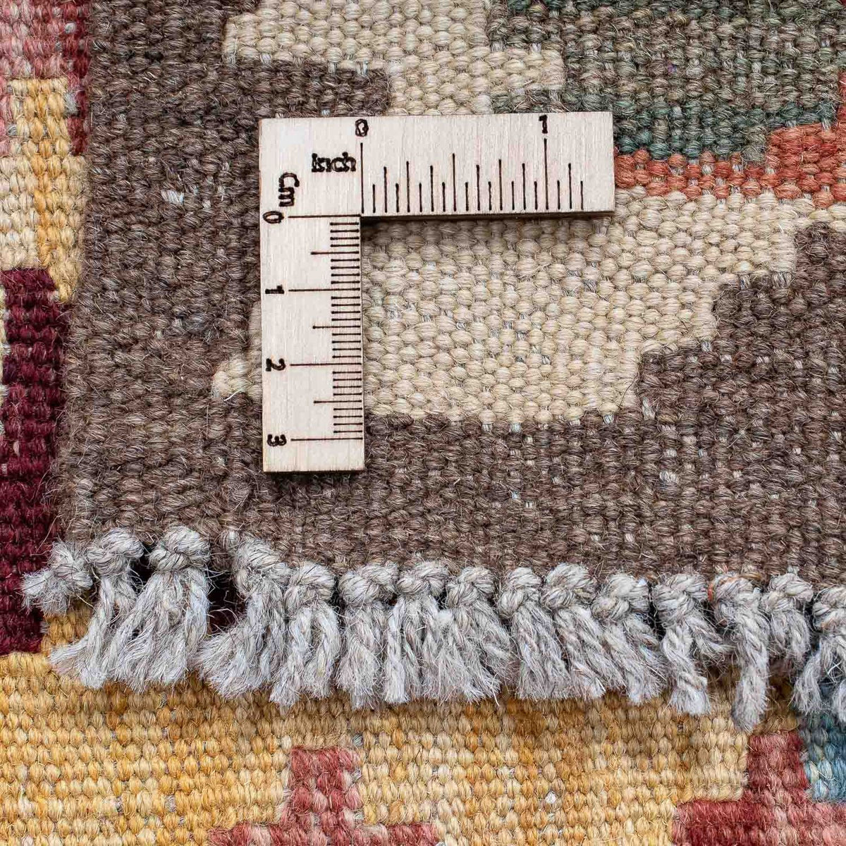 Runner Kelim Carpet - Splash - 200 x 65 cm - ljusröd