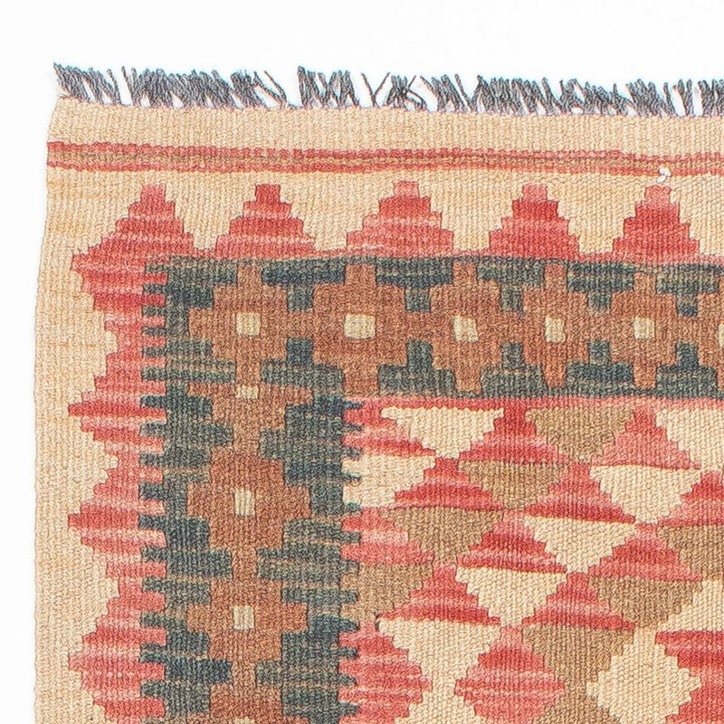 Runner Kelim Carpet - Splash - 203 x 60 cm - ljusröd