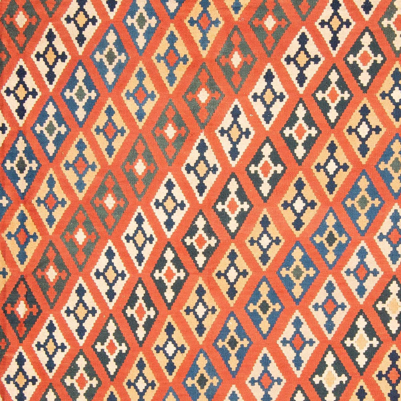 Kelim Carpet - orientalisk matta - 388 x 308 cm - flerfärgad