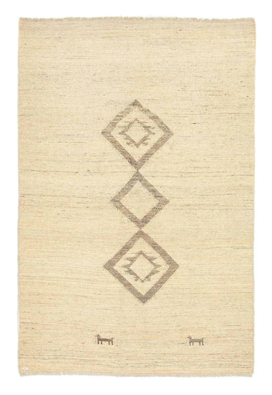 Gabbeh-matta - persisk - 205 x 138 cm - beige