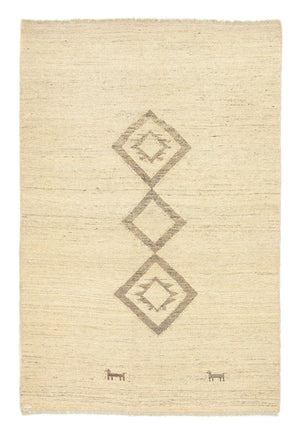 Gabbeh-matta - persisk - 205 x 138 cm - beige