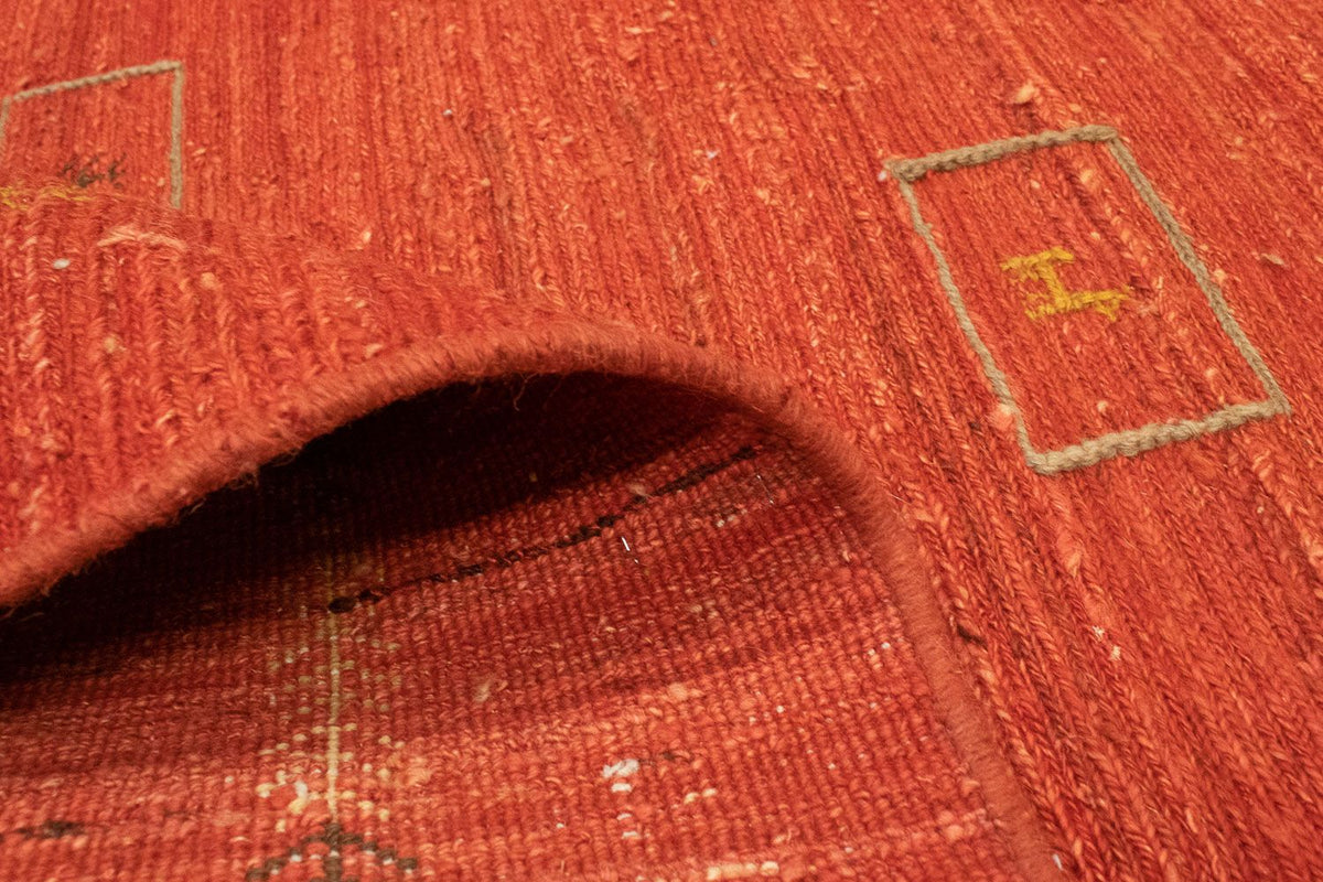 Gabbeh-matta - persisk - 198 x 143 cm - röd