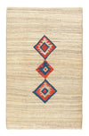 Persisk Gabbeh Mattan 121x193cm - Perserteppich Wollteppich - Rektangulär / Beige / 121 x 193 cm Rektangulär