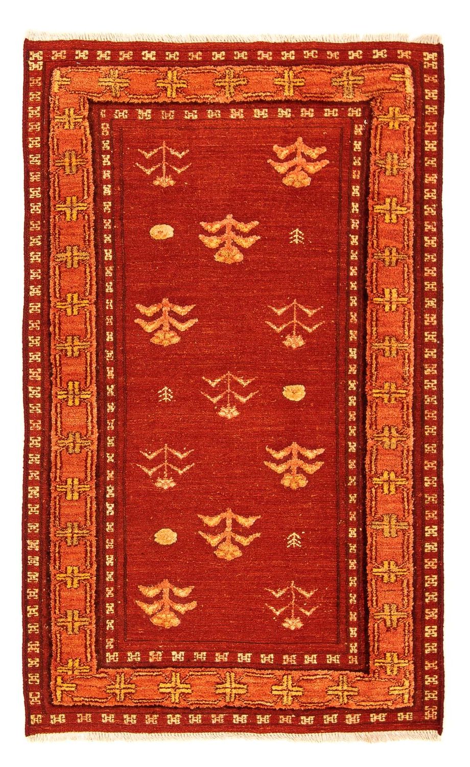Gabbeh-matta - Loribaft Persian - 150 x 97 cm - mörkröd