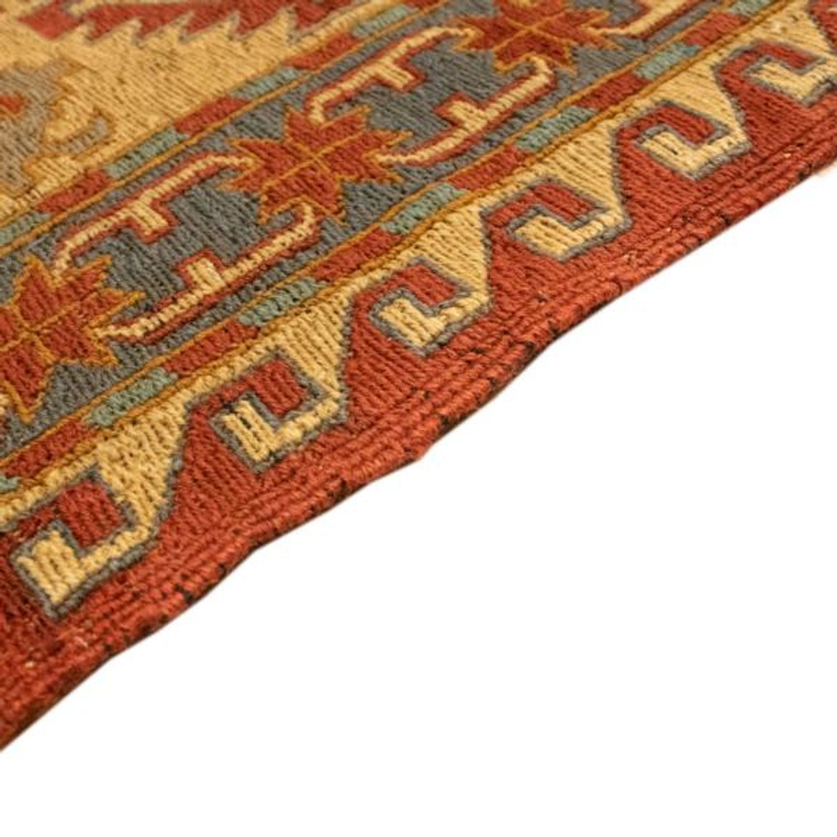 Kelim Carpet - orientalisk matta - 248 x 206 cm - mörkröd