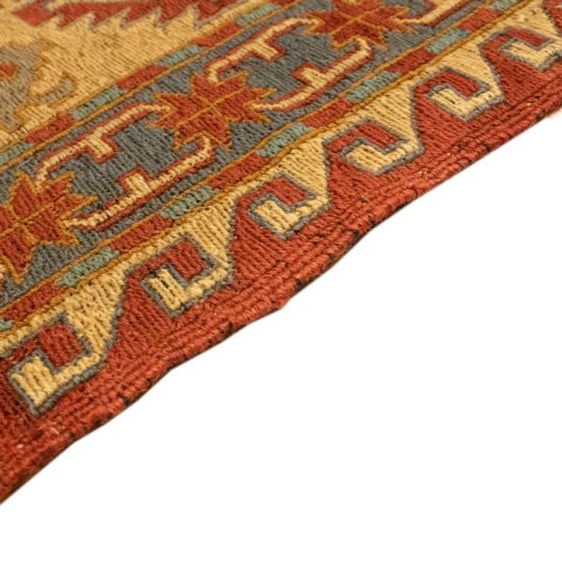 Kelim Carpet - orientalisk matta - 248 x 206 cm - mörkröd