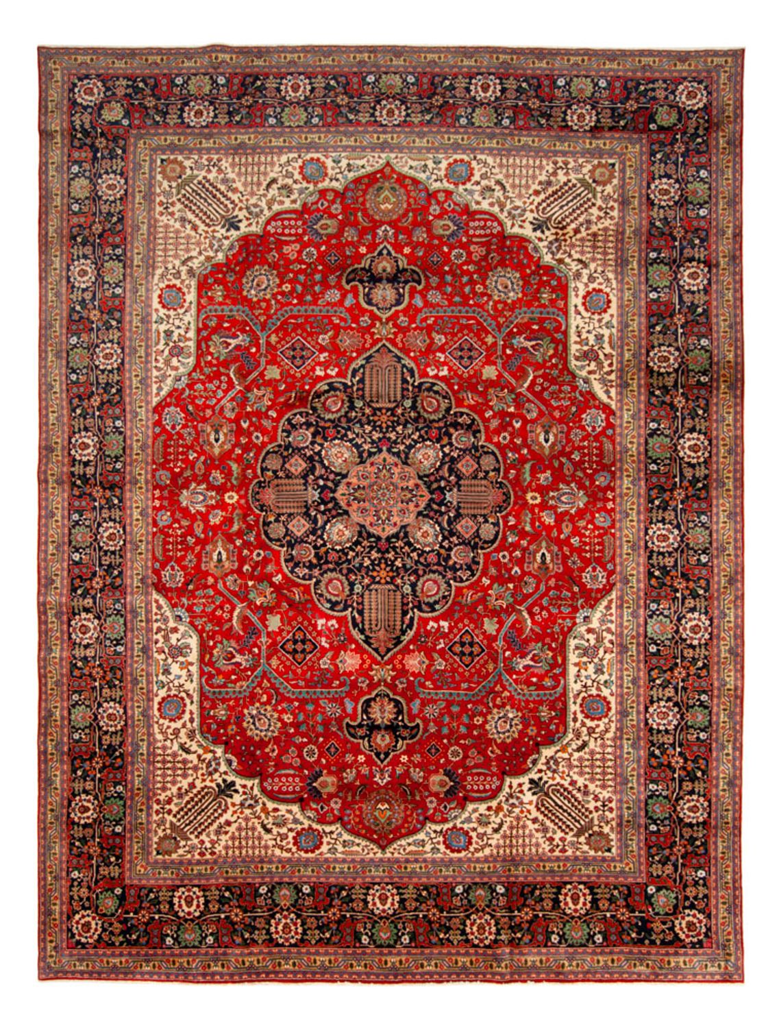 Persisk matta - Tabriz - Royal - 490 x 352 cm - röd