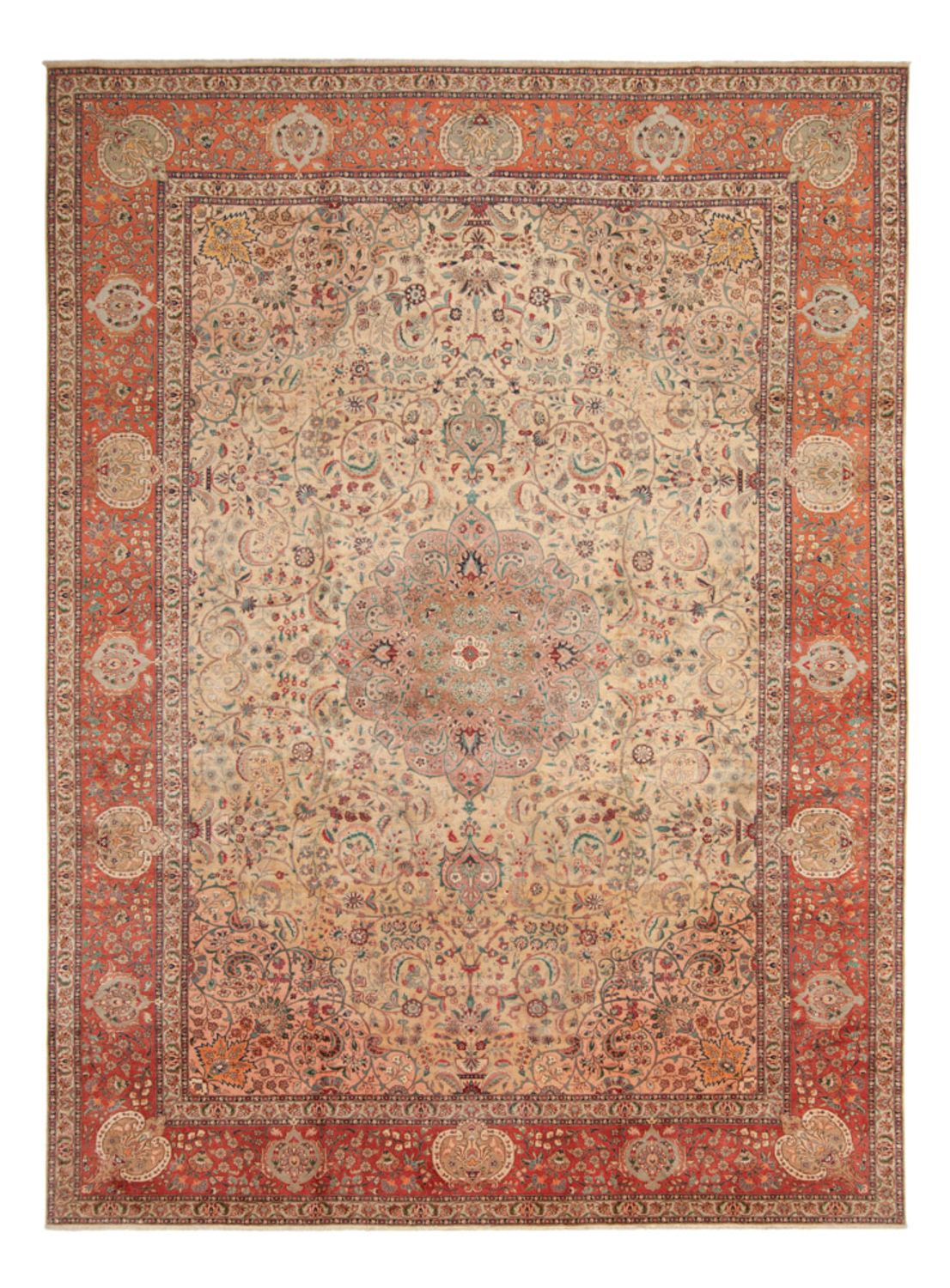 Persisk matta - Tabriz - Royal - 486 x 350 cm - beige